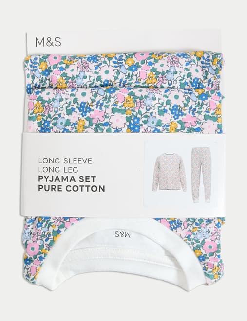 Pure Cotton Floral Pyjamas (12 Mths - 16 Yrs)