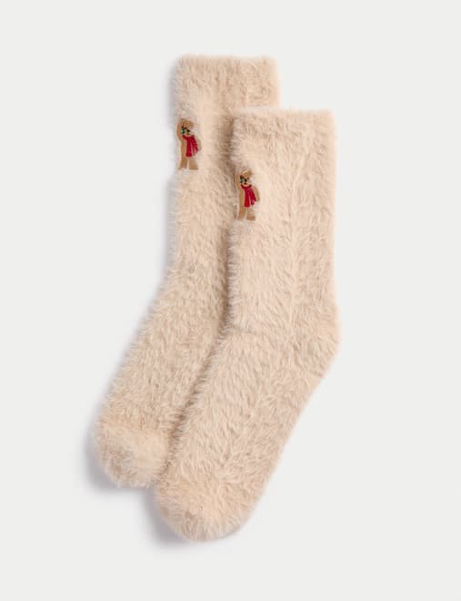 Cosy Spencer Bear™ Embroidered Socks
