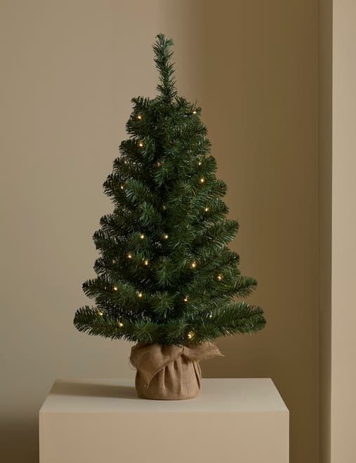 3ft Pre-Lit Spruce Christmas Tree