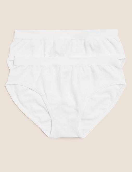 2pk Seamfree Bikini Knickers (6-16 Yrs)