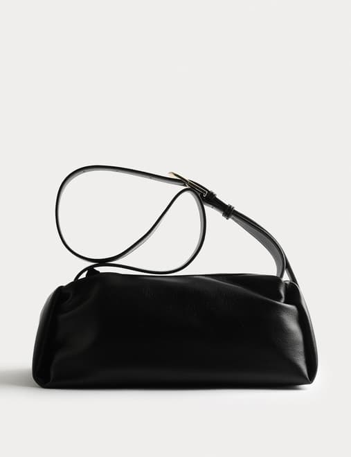 Faux Leather Pencil Crossbody Sling Bag