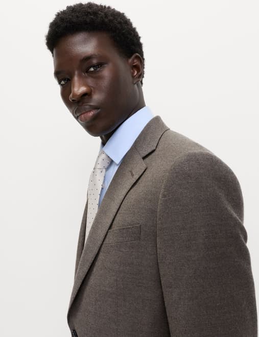 Regular Fit British Pure Wool Suit Jacket