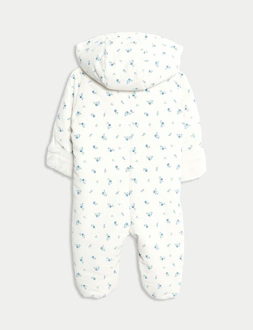 Cord Floral Pramsuit (0-12 Mths)