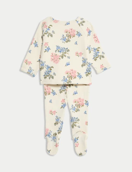 2pc Cotton Rich Floral Outfit (0-12 Mths)