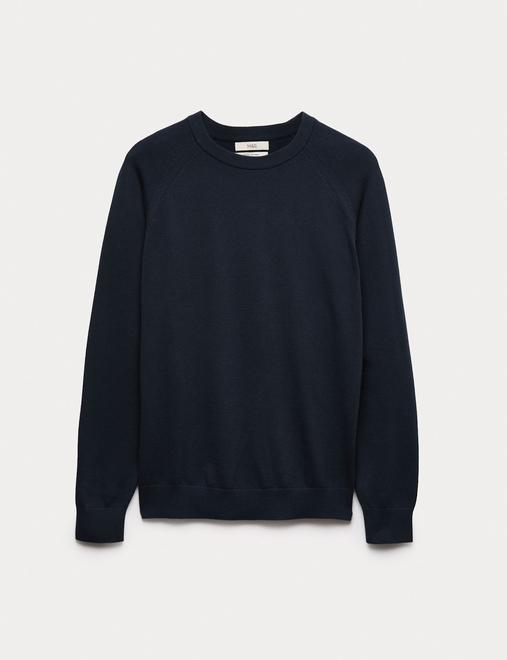 Pure Cotton Crew Neck Jumper