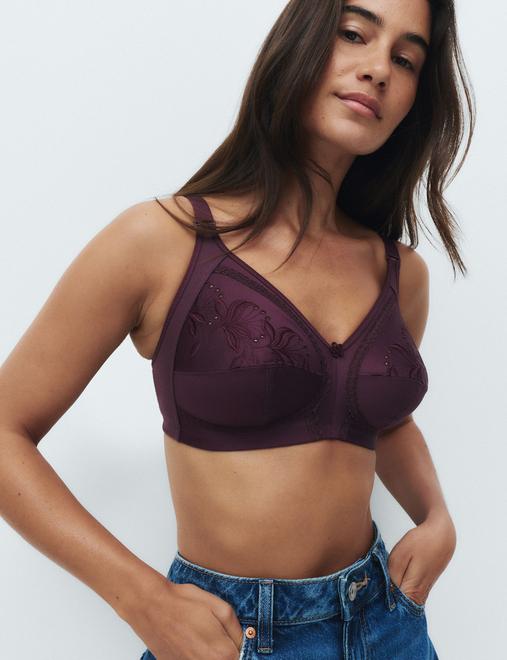 Embroidered Total Support Full Cup Bra A-K