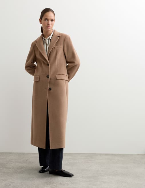 Longline Pure Wool Boyfriend Coat
