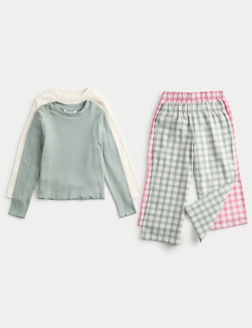 Kids' 2pk Gingham Pyjama Sets (1-8 Yrs)