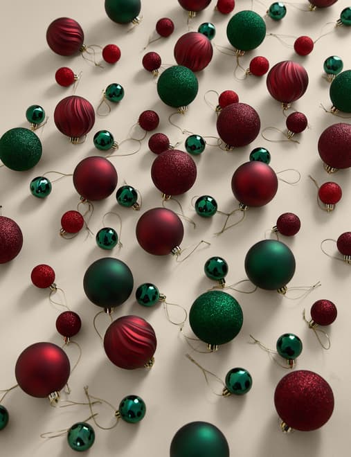 80pk Shatterproof Baubles