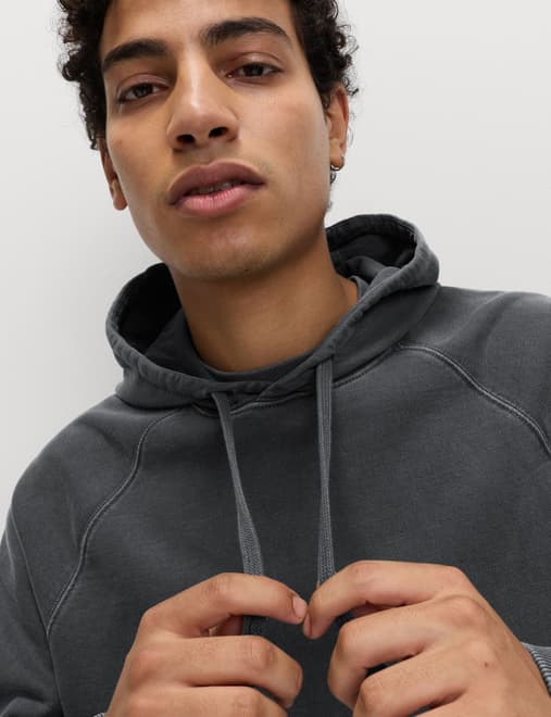 Pure Cotton Garment Dyed Hoodie