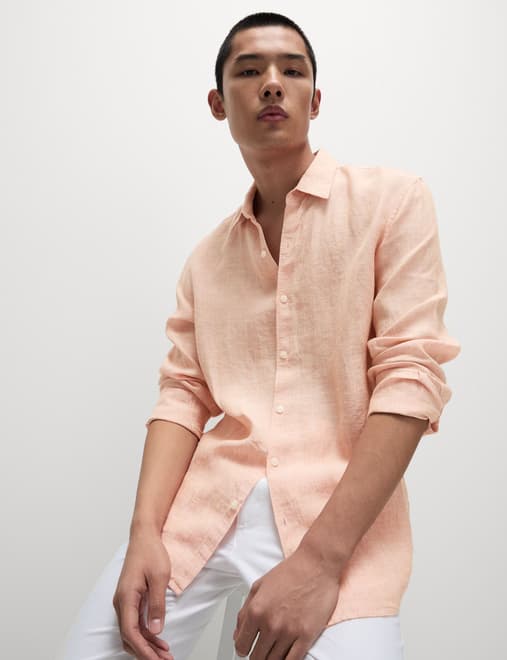 Regular Fit Pure Linen Shirt