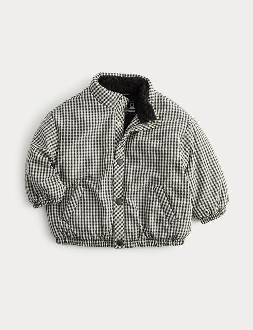 Gingham Midweight Padded Coat (0-5 Yrs)