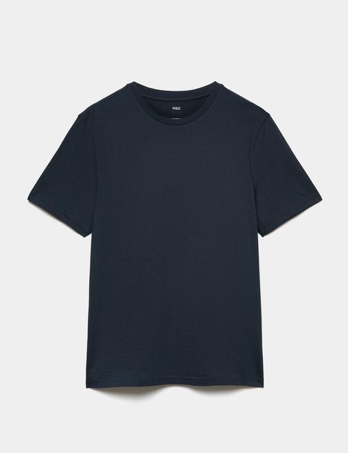 Pure Cotton Regular Fit Crew Neck T-Shirt