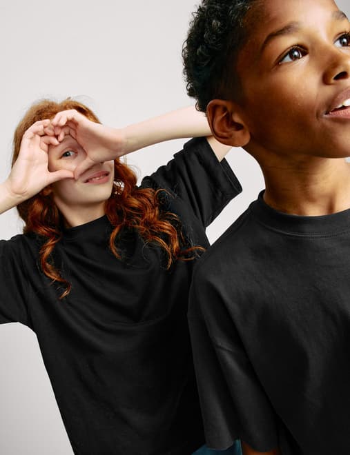 Pure Cotton Plain T-Shirt (2-16 Yrs)