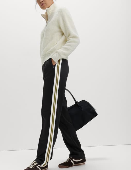 Cotton Rich Retro Side Stripe Joggers