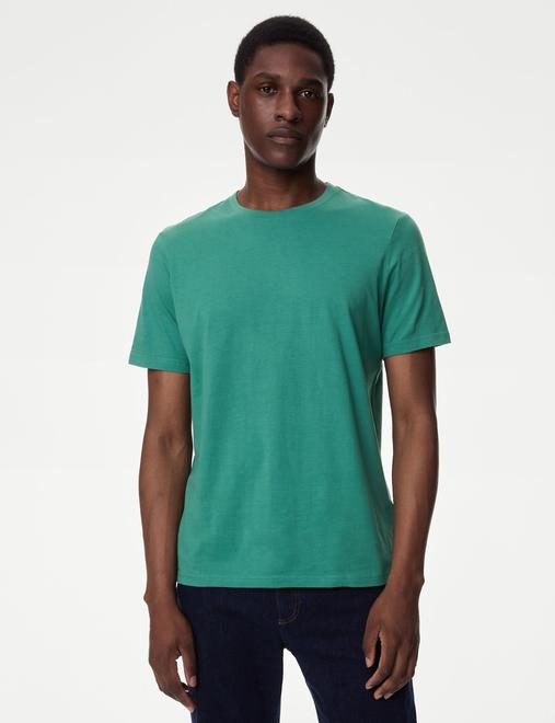 Regular Fit Pure Cotton Crew Neck T-Shirt