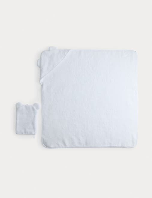 Pure Cotton Hooded Towel With Mitts