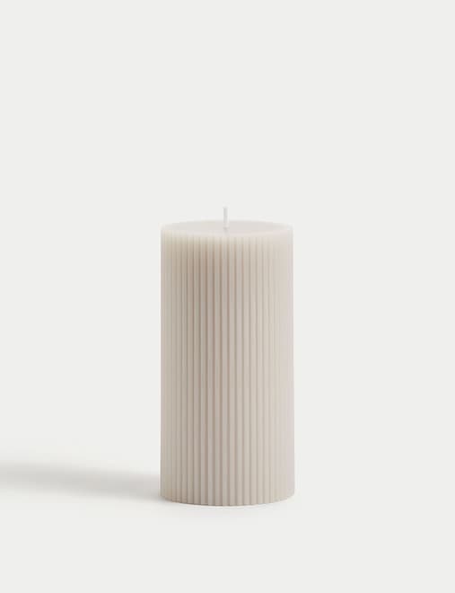 Ridged Pillar Candle