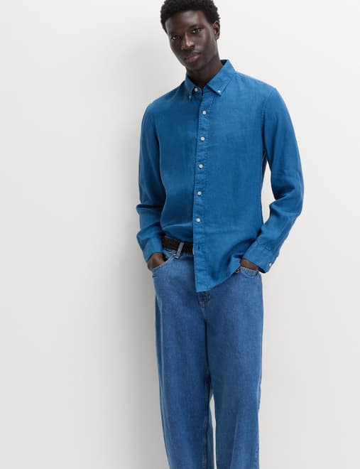 Pure Linen Garment Dye Shirt