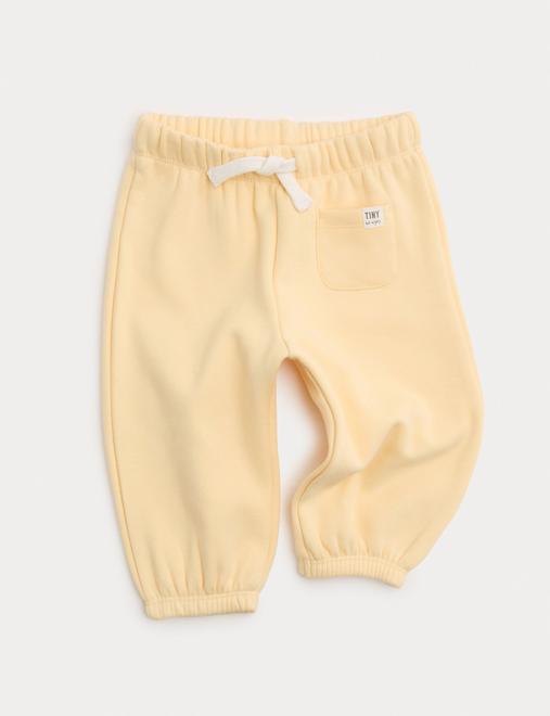 Cotton Blend Fleece Lined Joggers (0-3 Yrs)