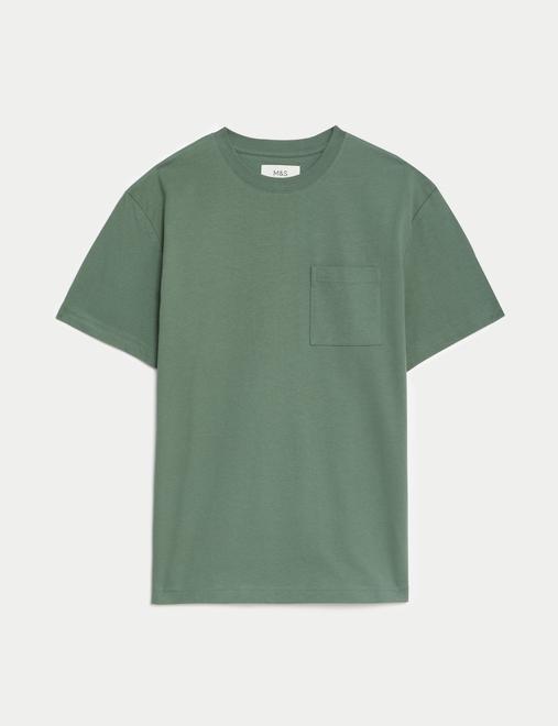 Pure Cotton Midweight Pocket T-shirt