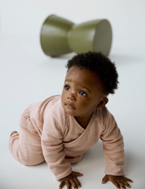 2pc Pure Cotton Wrap Outfit (7lbs-2 Yrs)