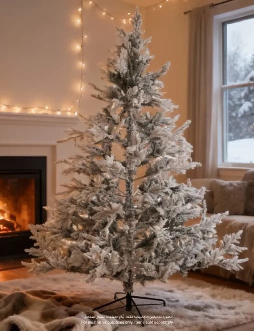 Feeric Snow Covered Artificial Christmas Tree (7.87 ft.)