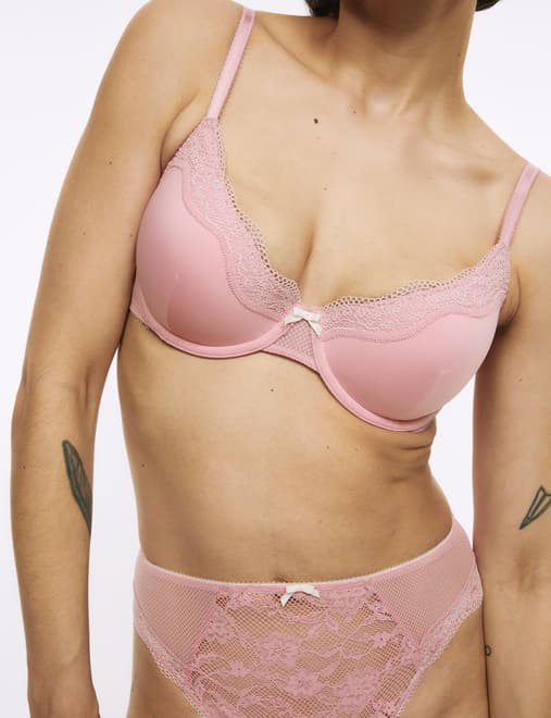 Jasmine Lace Wired Demi Cup Bra A-E