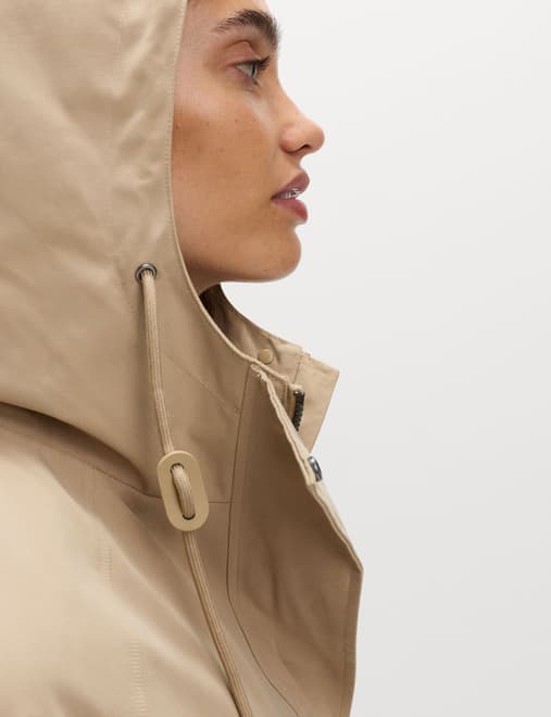 Hooded Longline Rain Jacket