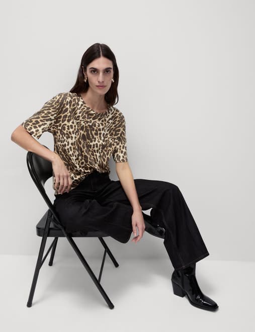 Cotton Modal Blend Printed T-Shirt