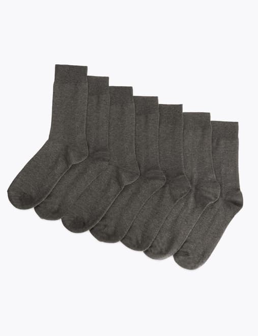 7pk Cotton Rich Socks