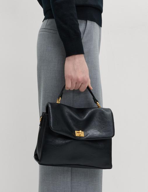 Faux Leather Puffy Cross Body Bag