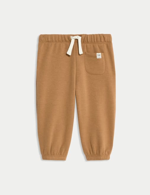 Cotton Blend Fleece Lined Joggers (0-3 Yrs)