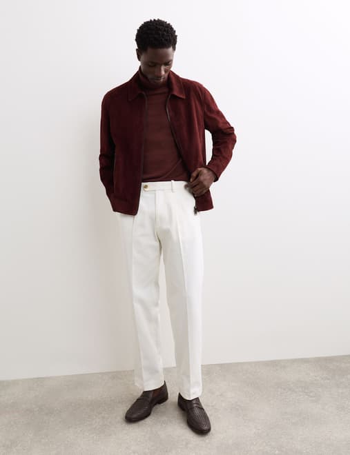 Leather Harrington Jacket