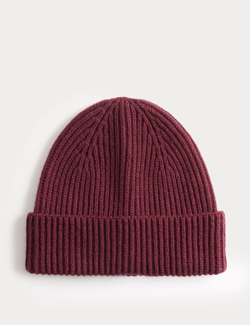 Ribbed Knitted Beanie Hat