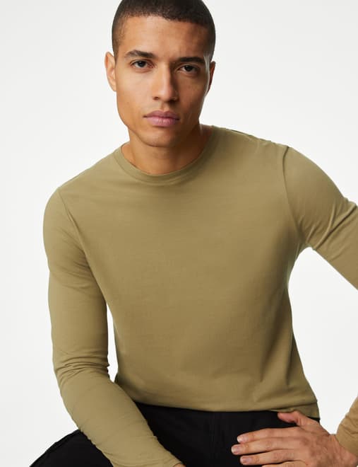 Pure Cotton Long Sleeve T-Shirt