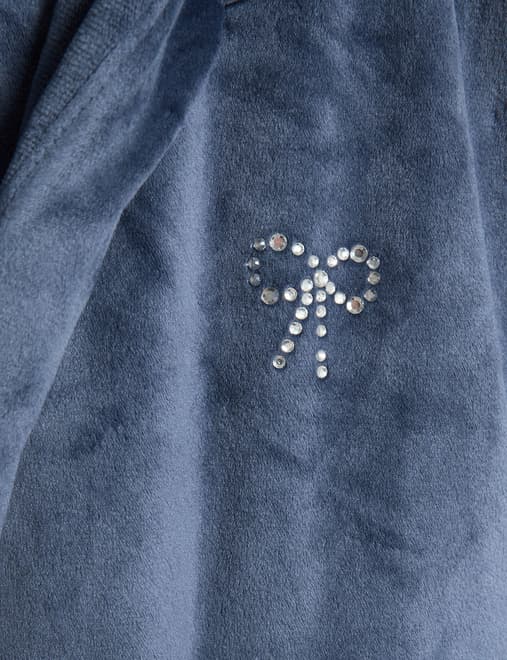 Velour Hooded Dressing Gown (6-16 Yrs)