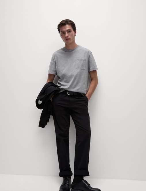 Pure Cotton Midweight Pocket T-shirt