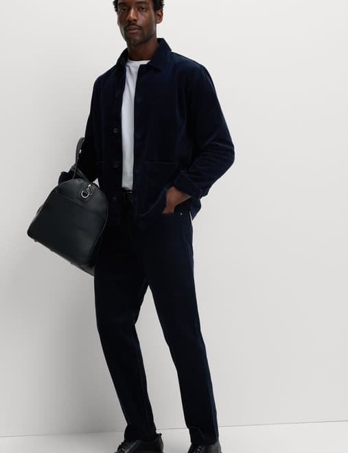 Straight Fit Luxury Corduroy 5 Pocket Trousers