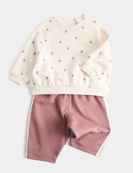 2 Piece Floral Sweatshirt & Wide Leg Joggers (0-5 Yrs)