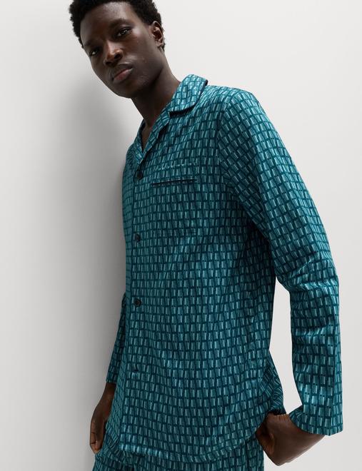 Pure Cotton Geometric Print Pyjama Set