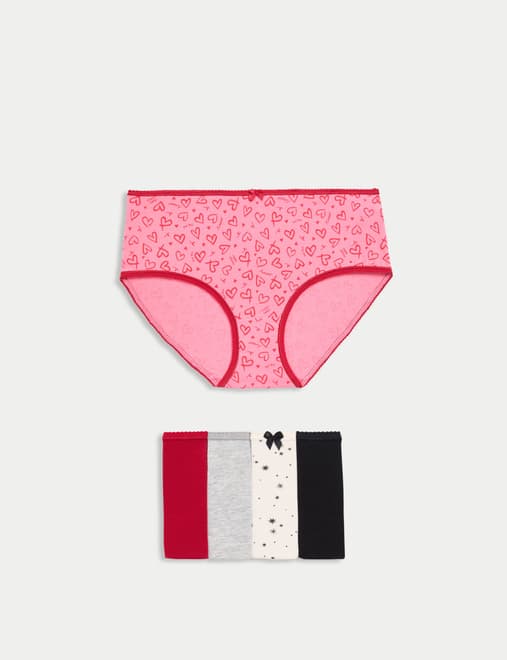 5pk Cotton Lycra™ Printed High Rise Shorts