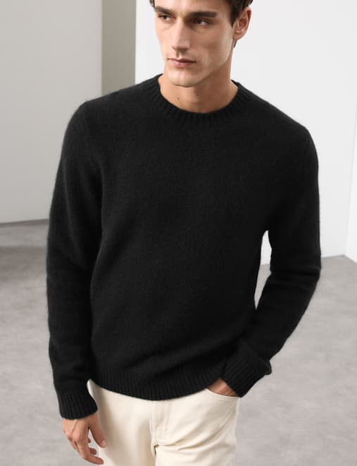 Merino Mohair Blend Relaxed Crew Jumper
