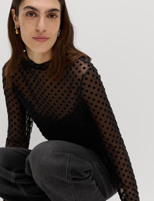 Flock Fitted Mesh Top