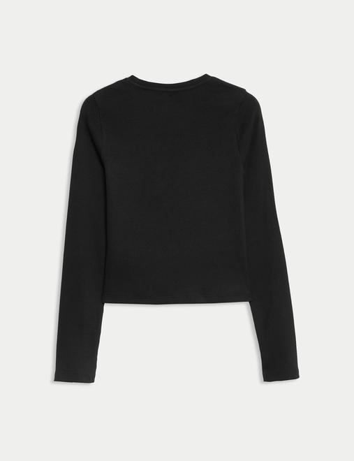 Cotton Rich Ribbed Plain Top (6-16 Yrs)