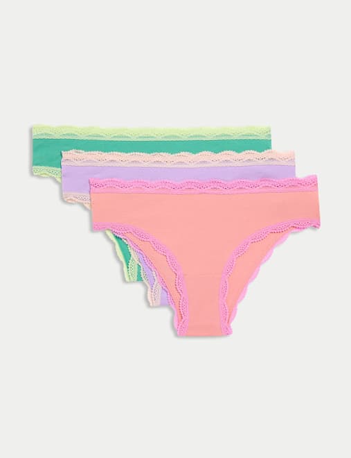 3pk Cotton Rich Brazilian Knickers