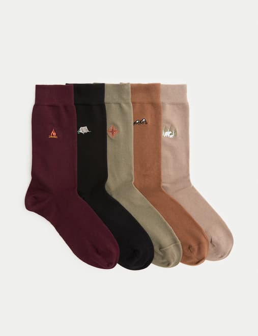 5 Pack Cool & Fresh™ Outdoor Cotton Rich Socks