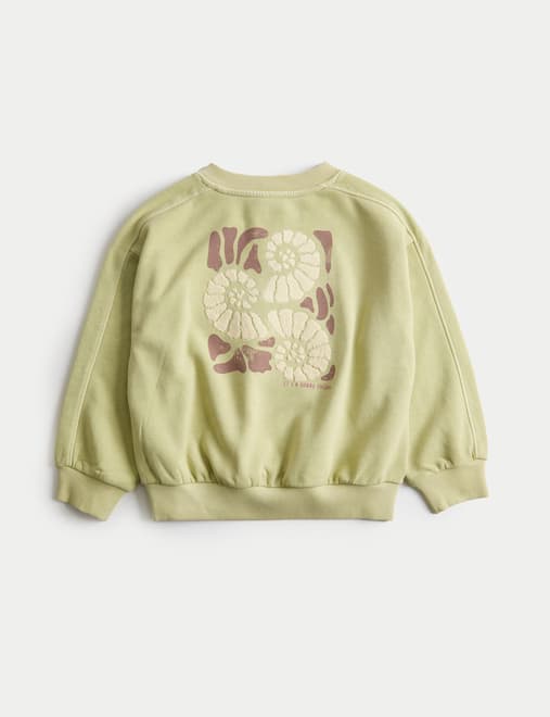 Cotton Rich Graphic Sweatshirt (2-8 Yrs)