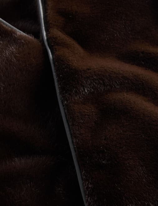 Formal Faux Fur Piped Scarf