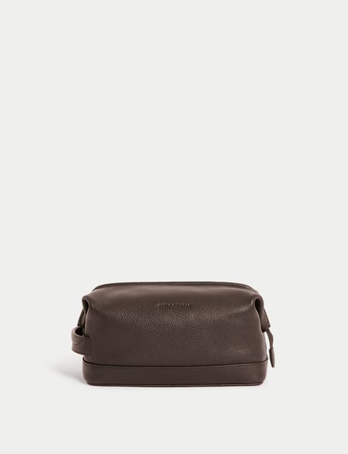 Leather Pebble Grain Washbag